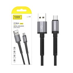 Foneng Micro Data Cable X83 2.1A 1m Black Foneng Micro Data Cable X83 2.1A 1m Black